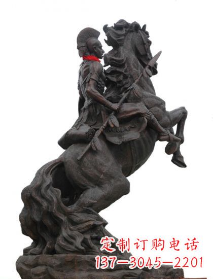 青岛战士与马 铸铜雕塑