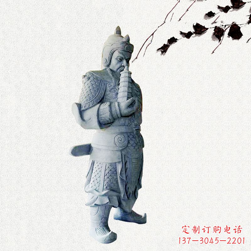 青岛中国古代神话中的托塔天王石雕塑