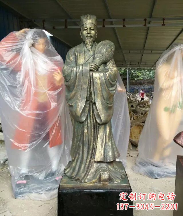 青岛诸葛亮古代人物铜雕