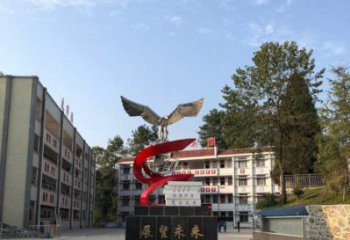 青岛学校“展望未来”老鹰地球仪不锈钢景观雕塑