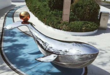 青岛园林不锈钢海豚景观摆件