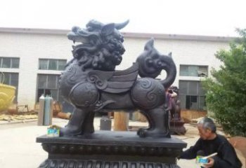 青岛招财神兽貔貅铜雕 