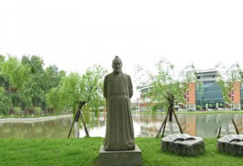 青岛中国古代杰出的法医学家石雕宋慈雕塑像