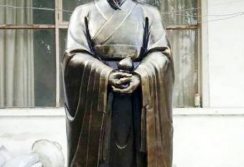 青岛中国古代名医扁鹊铸铜雕像半身像