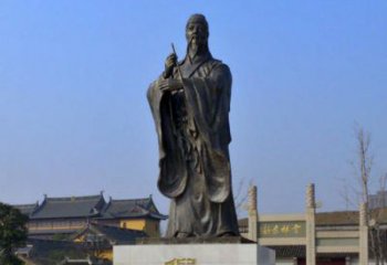 青岛中国历史名人元末明初画家诗人倪瓒铜雕塑像