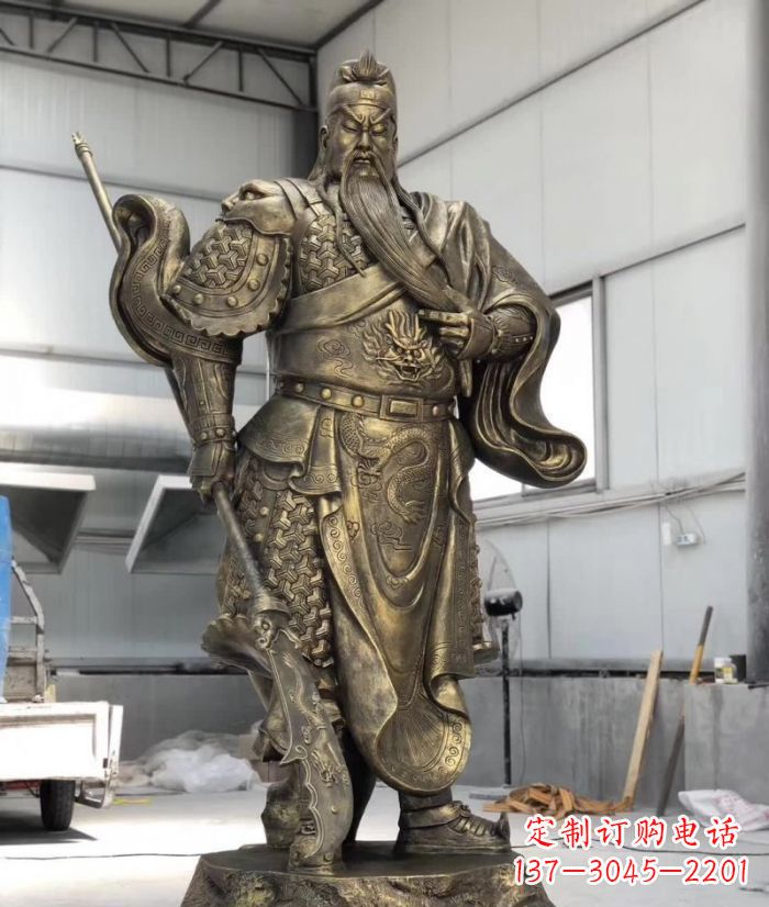 青岛铸铜关公雕塑