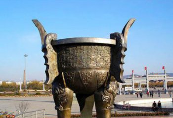 青岛铸铜广场圆形景观香炉