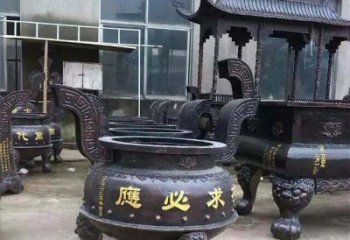 青岛铸铜寺庙香炉铜雕
