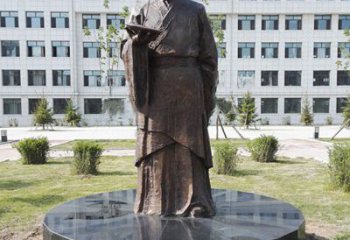 青岛祖冲之校园铜雕-纯铜铸造中国古代历史名人著名数学家